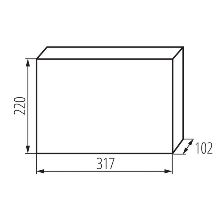 Rozdzielnica KDB-F12P 63A IP30 Ideal 23622 wymiary