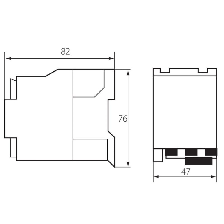 Stycznik mocy KCP-12-24 Ideal 24103 wymiary
