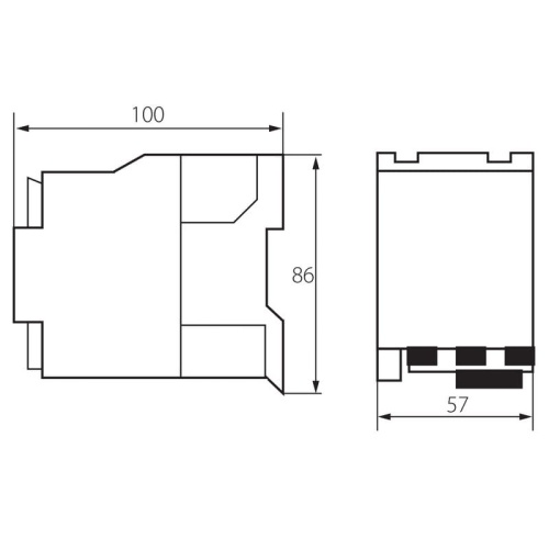 Stycznik mocy KCP-32-24 Ideal 24109 wymiary