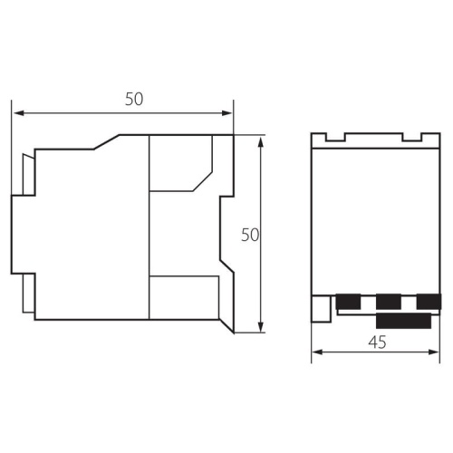 Stycznik mocy KCPM-06-24 Ideal 24091 wymiary