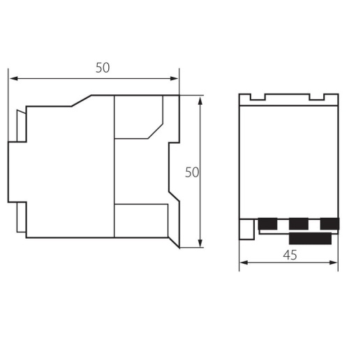 Miniaturowy stycznik mocy KCP KCPM-06-230 Ideal 24090 wymiary