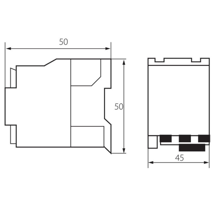 Miniaturowy stycznik mocy KCP KCPM-06-230 Ideal 24090 wymiary