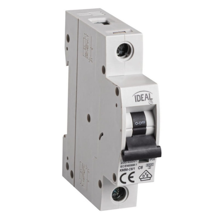 Wyłącznik z zabezpieczeniem nadmiarowoprądowym 1P KMB6-C6/1 6A Ideal 23157