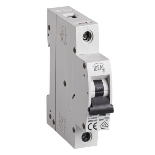 Wyłącznik z zabezpieczeniem nadmiarowoprądowym 1P KMB6-B40/1 40A Ideal 23174