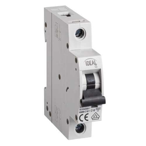 Wyłącznik z zabezpieczeniem nadmiarowoprądowym 1P KMB6-C16/1 16A Ideal 23143