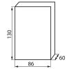 Rozdzielnica natynkowa DB104W 1X4P/SM 63A IP30 Ideal 3851 wymiary