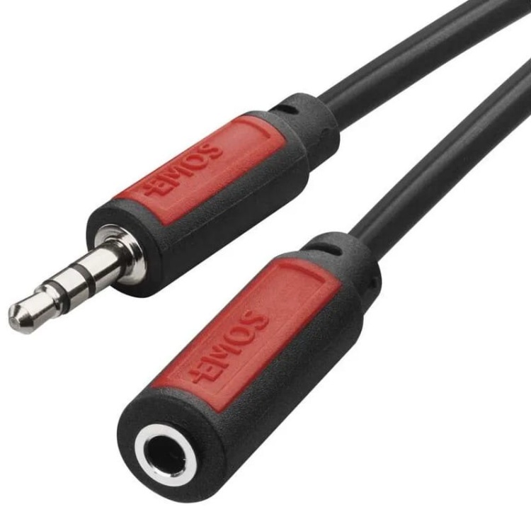 Przewód AV wtyk JACK 3,5mm - gniazdo JACK 3,5mm 2,5m Emos SM5102