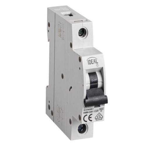 Wyłącznik z zabezpieczeniem nadmiarowoprądowym 1P KMB6-C25/1 25A Ideal 23151