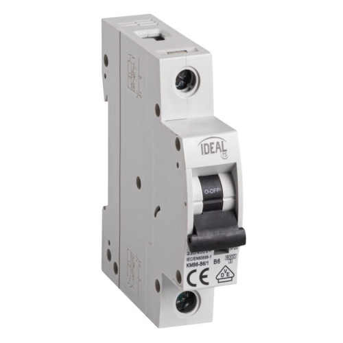 Wyłącznik z zabezpieczeniem nadmiarowoprądowym KMB6-B6/1 6A Ideal 23144