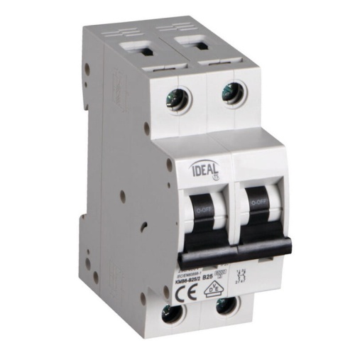 Wyłącznik z zabezpieczeniem nadmiarowoprądowym KMB6-B25/2 25A Ideal 32578