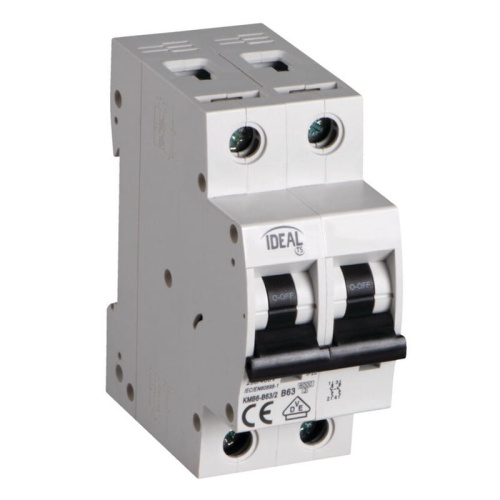 Wyłącznik z zabezpieczeniem nadmiarowoprądowym KMB6-B63/2 63A Ideal 32582