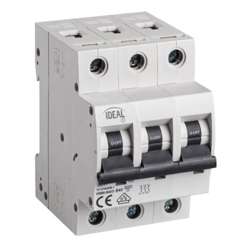 Wyłącznik z zabezpieczeniem nadmiarowoprądowym 3P KMB6-B40/3 40A Ideal 23168
