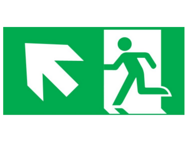 Piktogram do oprawy ewakuacyjnej ORION 9983/OR3 SCHODY W LEWO W GÓRĘ