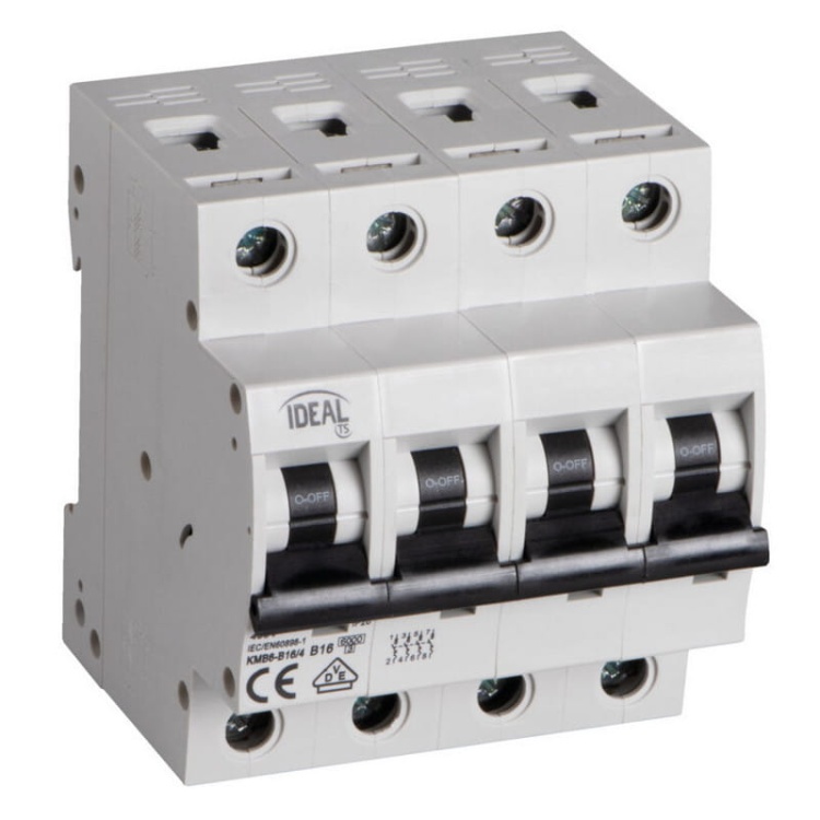 Wyłącznik z zabezpieczeniem nadmiarowoprądowym KMB6-B16/4 16A Ideal 32594