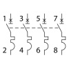 Wyłącznik z zabezpieczeniem nadmiarowoprądowym KMB6-B50/4 50A Ideal 32599 schemat