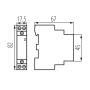 Stycznik modułowy, sterowanie 230V KMC-20-20 Ideal 23240 wymiary
