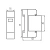 Ogranicznik przepięć KSPD-T2 275/40 1P Ideal 36310 wymiary