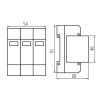 Ogranicznik przepięć KSPD-T2 275/120 3P Ideal 36311 wymiary