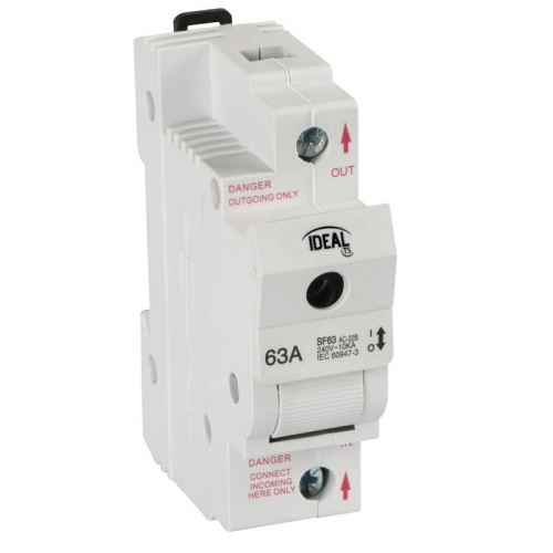 Rozłącznik bezpiecznikowy TH35 63A KSF02-63-1P IDEAL 23341