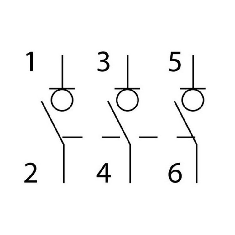 Rozłącznik izolacyjny modułowy KMI-3/40A Ideal 23232 schemat