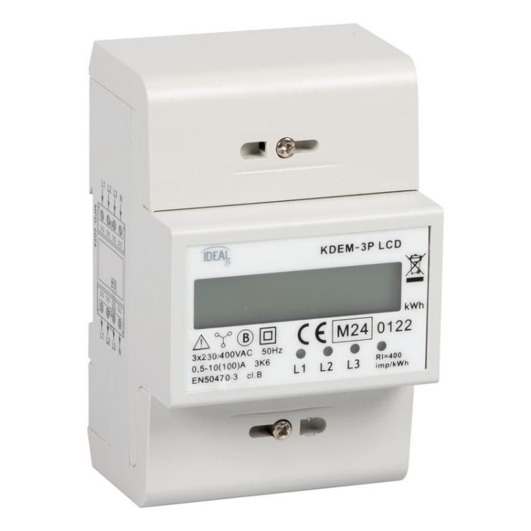 Licznik zużycia energii elektrycznej KDEM-3P LCD 100A