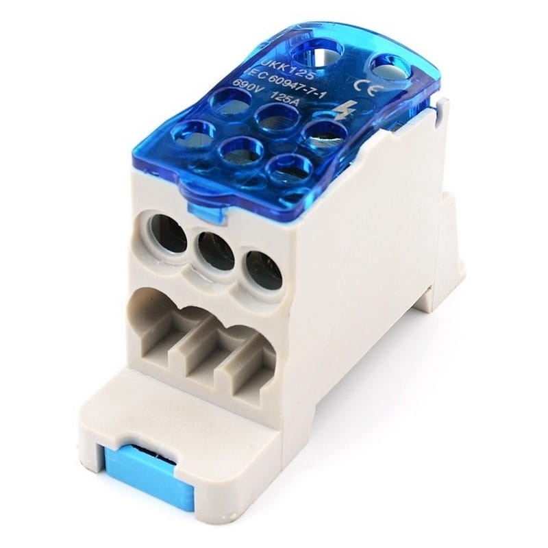 Blok rozdzielczy SPLIT 125A 8 przewodów (7x2,5-16mm2 + 2x10-35mm2) Pawbol