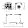 Blok rozdzielczy SPLIT 250A 12 otworów (5x2,5-16mm2 + 4x2,5-10mm2 + 2x6-35mm2 + 1x35-120mm2) Pawbol wymiary