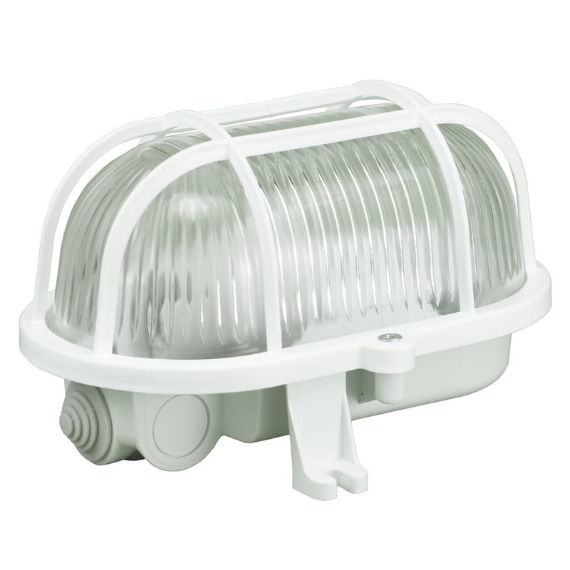 Oprawa kanałowa OWAL60 z siatką plastikową E27 60W biała IP44 PAWBOL