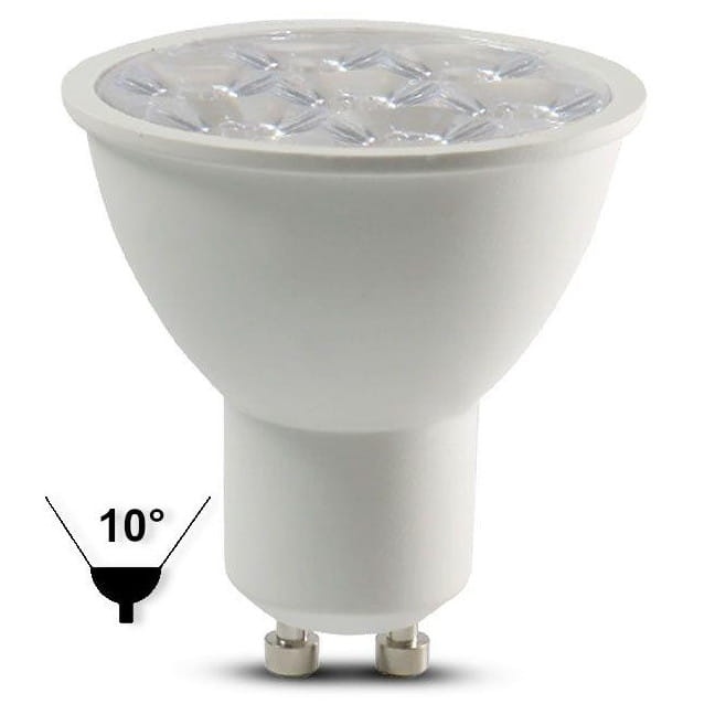 Żarówka LED V-TAC SAMSUNG CHIP GU10 6W 10st VT-249 4000K 445lm 5 Lat Gwarancji