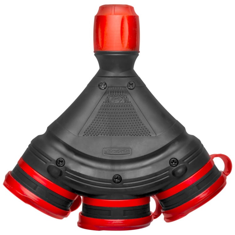 Gniazdo hermetyczne potrójne GN-X3/54 EXTREM z klapką 230V przemysłowe IP54 KEL tył