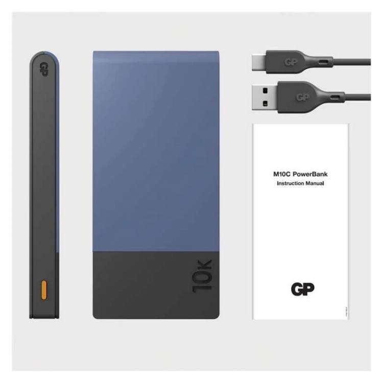 Powerbank M2+ 22,5W 10000mAh niebieski GP B6310BL zestaw