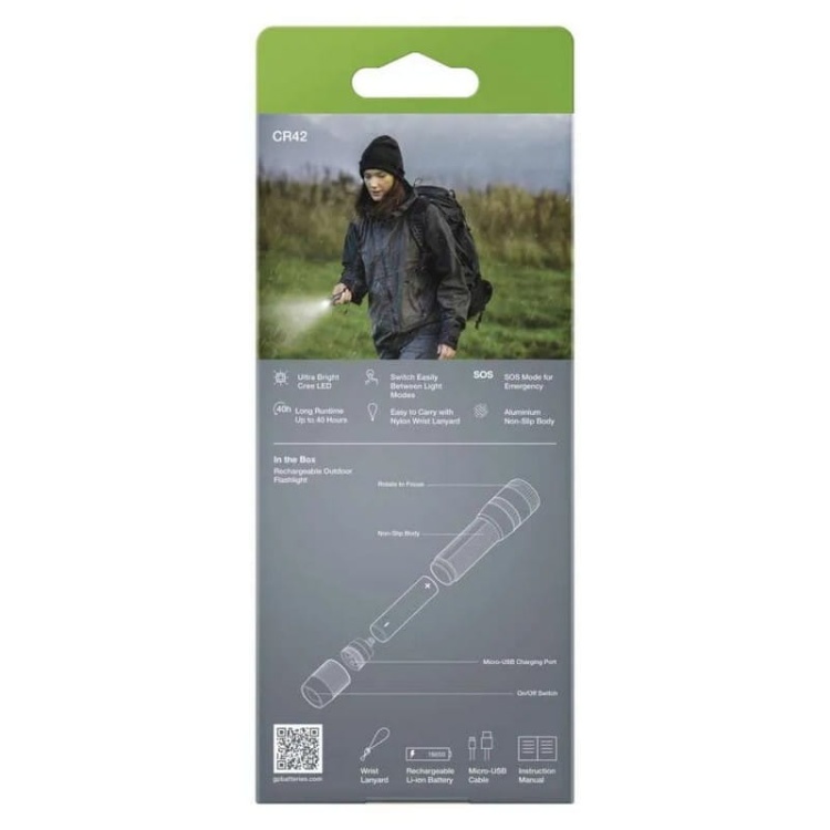 Latarka LED Discovery CR42 ładowalna 2600mAh 1000lm IPX7 GP P8512 opakowanie