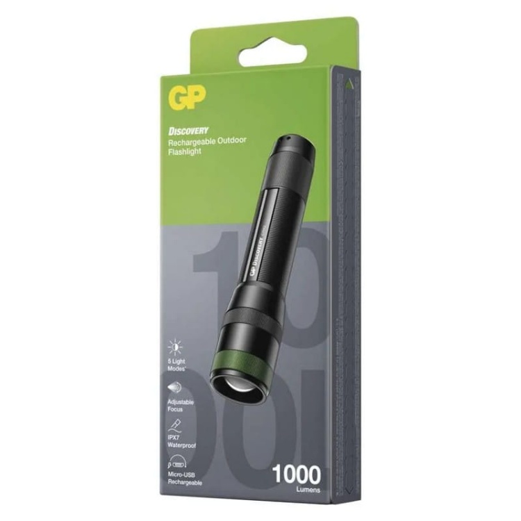 Latarka LED Discovery CR42 ładowalna 2600mAh 1000lm IPX7 GP P8512 opakowanie