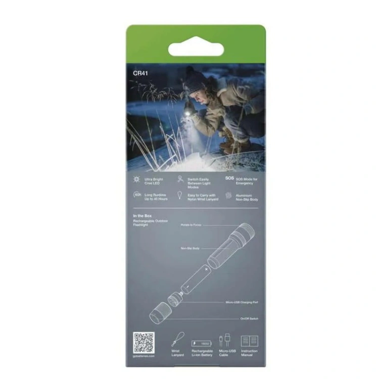 Latarka LED Discovery CR41 ładowalna 2550mAh 650lm IPX7 GP P8511 opakowanie