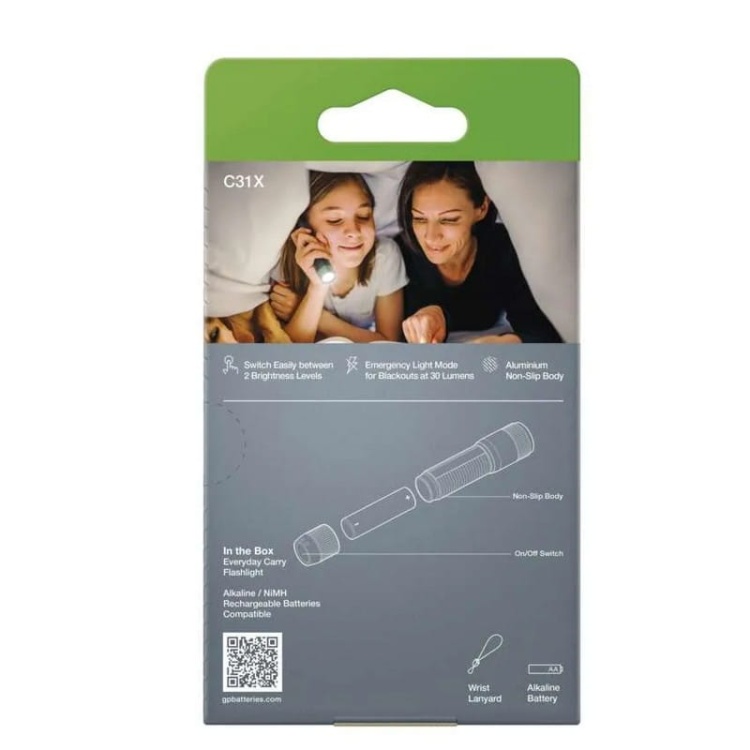 Latarka LED Discovery C31X na baterie 1×AA 100lm IPX4 GP P8507 opakowanie