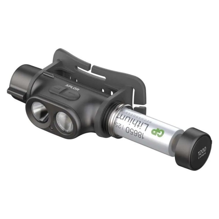 Latarka czołowa LED Xplor PHR19 ładowalna 1200lm 110m IPX8 GP P8569 zestaw