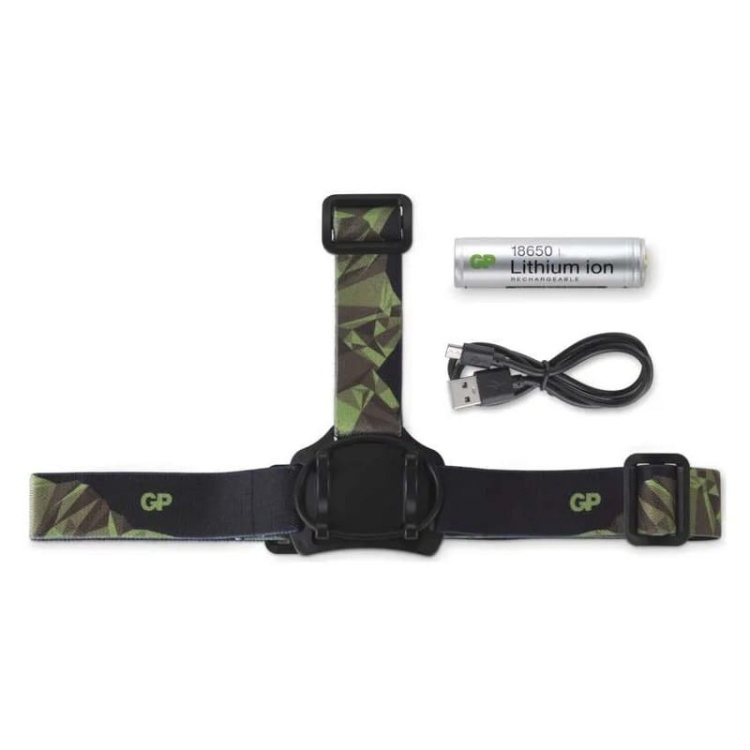 Latarka czołowa LED Discovery CHR35 ładowalna 600lm 130m IPX4 GP P8555 rozmontowana