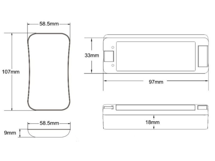 Zestaw sterowania RGB UNISTER-T-RGB 12-24V DC 4A/KANAŁ