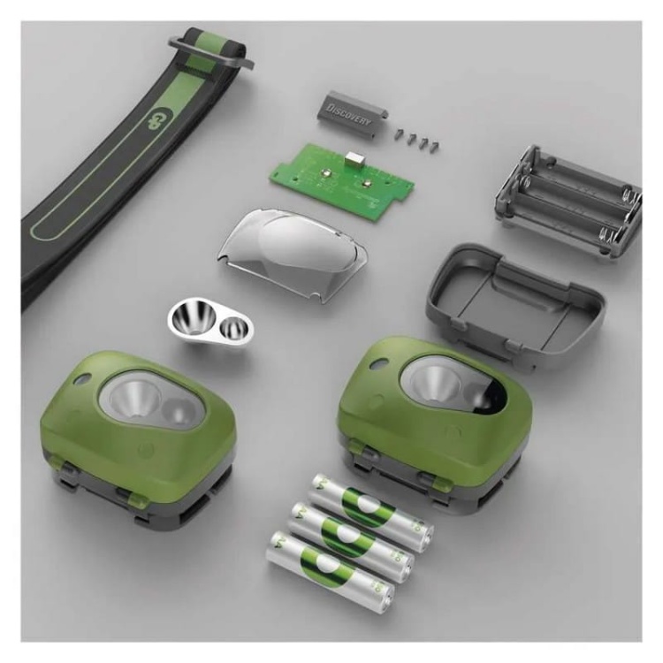 Latarka czołowa LED Discovery CHW43 na baterie 3×AAA 150lm 45m IPX4 GP P8583 aranżacja