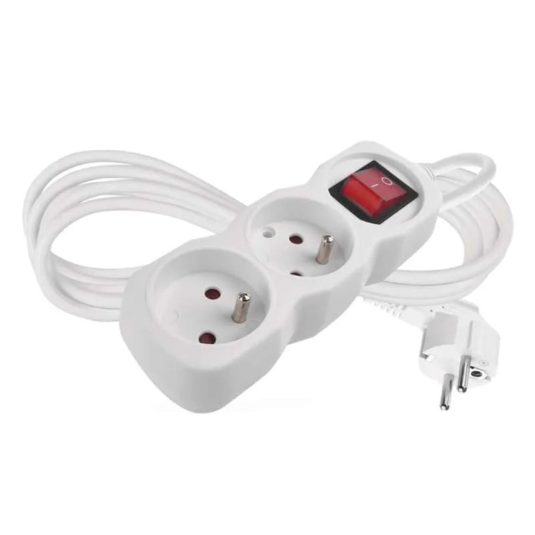 Przedłużacz P1212 z wyłącznikiem 2G 2m IP20 Emos