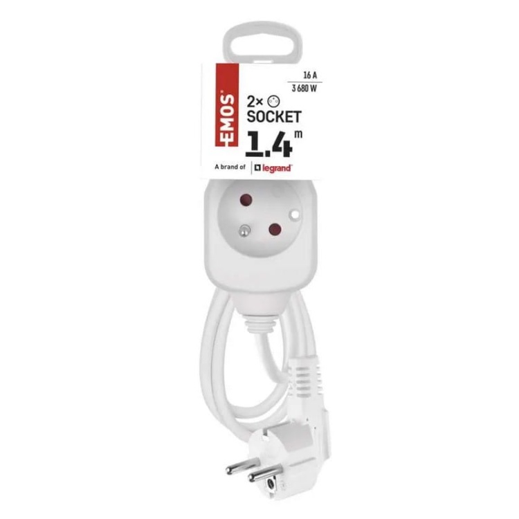 Przedłużacz P02114 2G 1,4m IP20 Emos