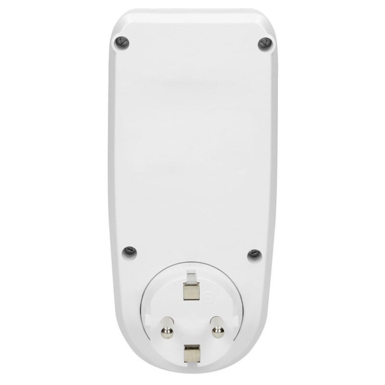 Watomierz do gniazda schuko z wyświetlaczem LCD biały Orno tył