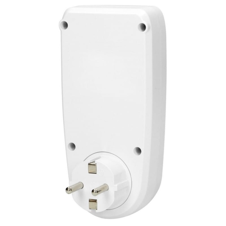 Watomierz do gniazda schuko z wyświetlaczem LCD biały Orno tył