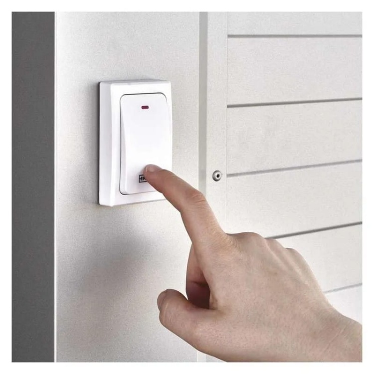 Dzwonki bezprzewodowe P5731, bezbateryjny przycisk Emos aranżacja