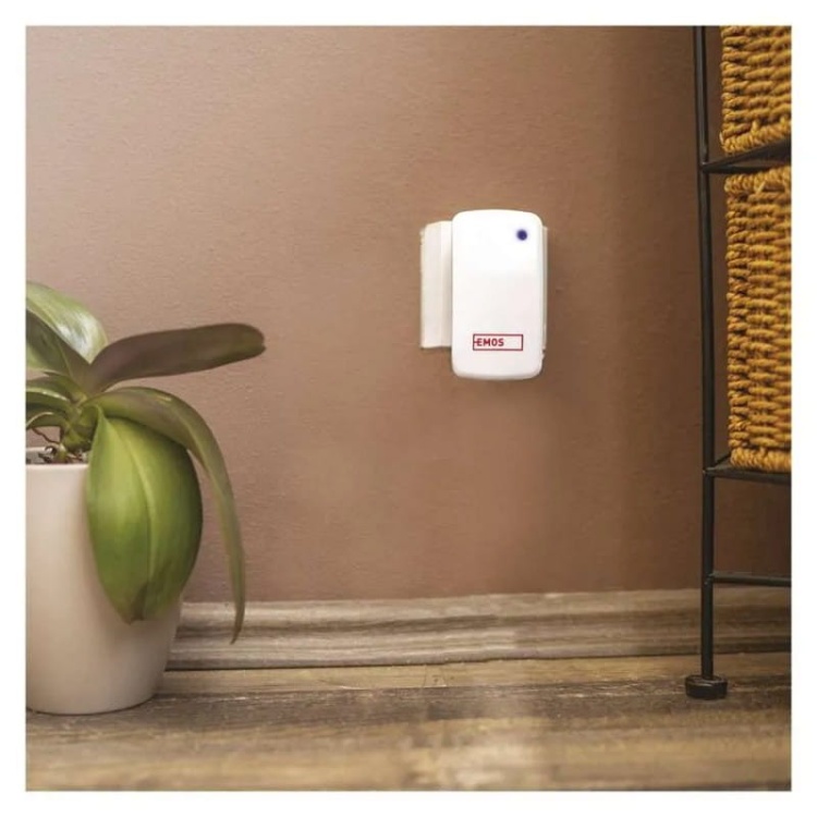 Dzwonki bezprzewodowe, bezbateryjny przycisk czerwony Emos P5750.2R aranżacja