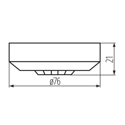 Czujnik ruchu PIR sufitowy ZONA detekcja 360° do 6,5m IP20 czarny Kanlux 37375 wymiary