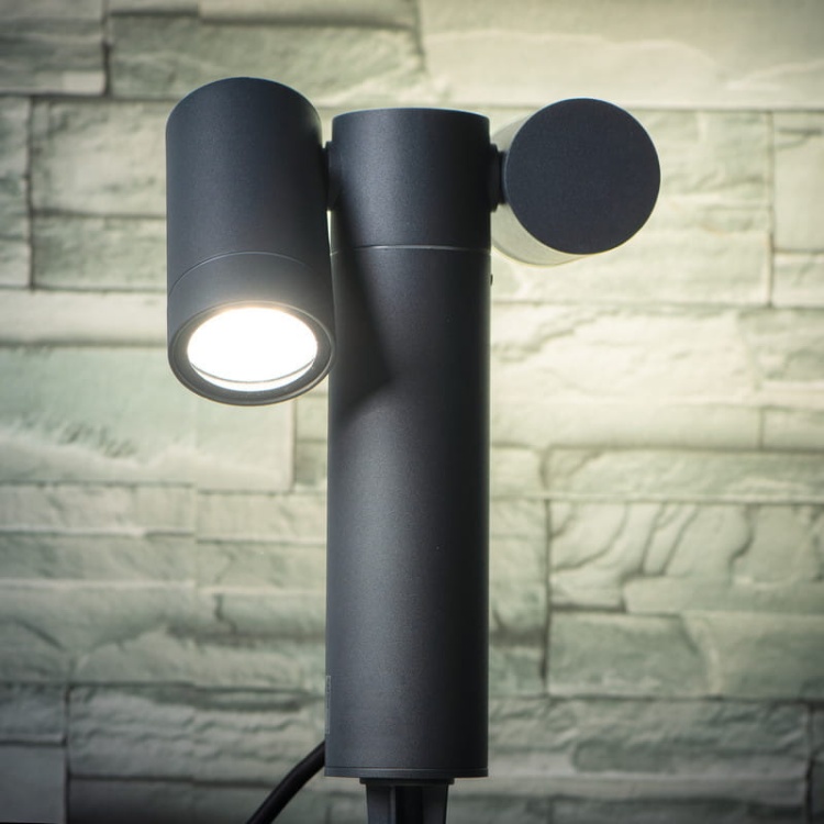 Oprawa dogruntowa USTI SP GU10 2x7W szara Kanlux 36560 aranżacja