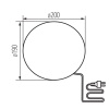 Oprawa ogrodowa STONO 20N E27 max 15W granit IP65 Kanlux 24654 wymiary
