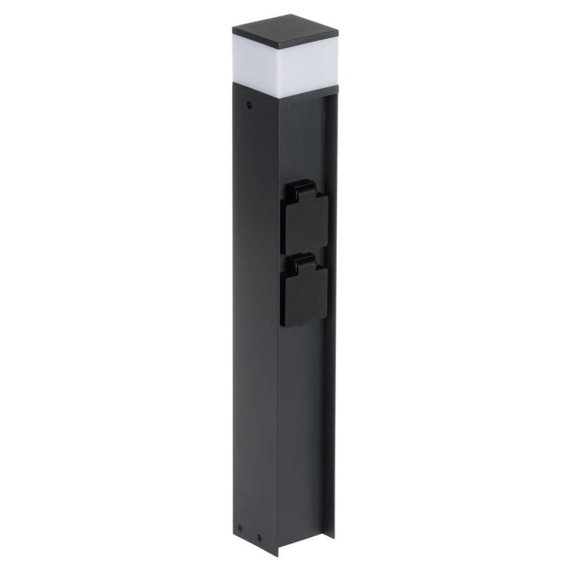 Słupek ogrodowy DASTEN F 50cm G9 z gniazdem french czarny IP44 Kanlux 38765