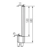 Oprawa elewacyjna YALTE S 60cm 8W 370lm 4000K czarna IP54 Kanlux 38890 wymiary